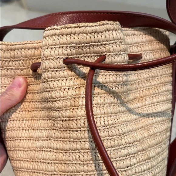 Sezane Mini Farrow Raphia Bag Natural - Size TU - Picture 5 of 5